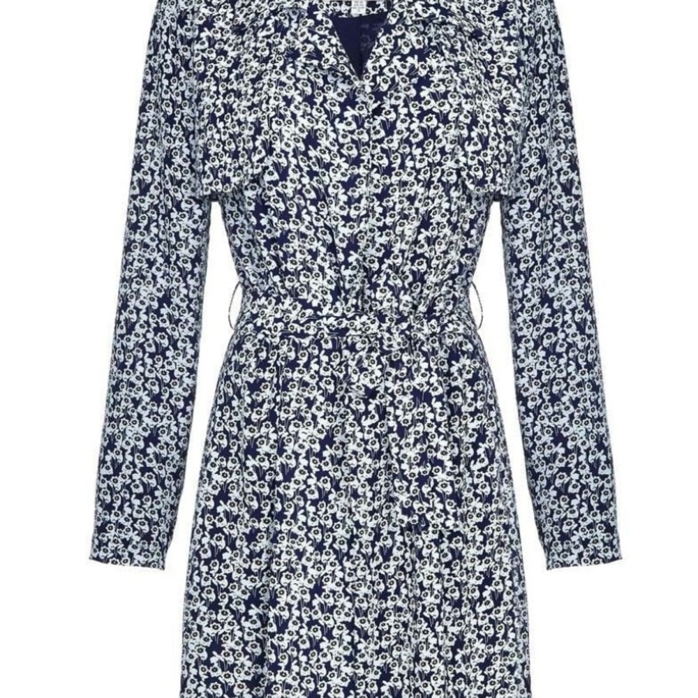 YUMI Floral Tench Coat Size Large - Picture 4 of 7